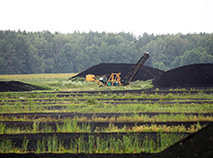 Peat extraction in Stolbtsy District