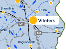 Map of the Vitebsk region