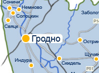 Карта Гродненской области