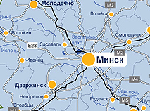Карта Минской области
