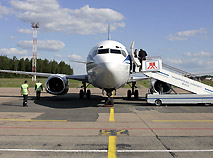 A Boeing 737/500 of the Belavia airline