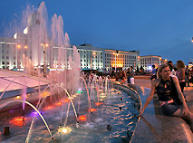 Fountains in Independence Square, Minsk