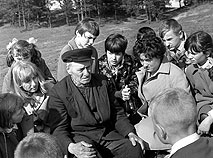 Единственный свидетель хатынской трагедии Иосиф Каминский (май 1968 года)