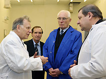 Sergei Sidorsky and Zhores Alferov in St. Petersburg Scientific Centre of the Russian Academy of Sciences