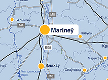 Карта Магілёўскай вобласці