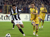 BATE vs Juventus. Dario Knezevic and Mikhail Sivakov