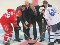 World ice hockey stars attend the Minsk-Arena inaugural ceremony