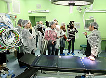 Journalists visit the National Scientific and Practical Center of Organ and Tissue Transplantation as part of a media tour