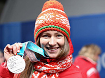Darya Domracheva wins the Women Mass Start silver at the 2018 Pyeongchang Olympics