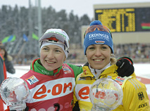 Darya Domracheva and Magdalena Neuner. Khanty-Mansiysk  (2012)