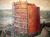 Picture depicting the construction of the Kamenets Tower