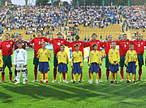 Belarus vs. Ukraine. The 2010 World Cup qualification