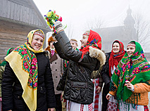 Belarusian celebration Gukanne Vyasny (call for spring) in State Museum of Vernacular Architecture and Ethnic Heritage