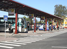 The bus station in the town of Lida