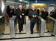 Belarusian President Alexander Lukashenko and Minsk Mayor Nikolai Ladutko