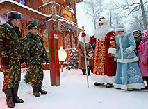 On New Year’s Eve the Belarusian Father Frost acts as a chief border guard