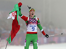 Belarus’ Darya Domracheva wins gold in Sochi