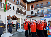 Belarus’ flag raised at Olympic village in Sochi