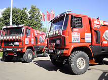 MAZ trucks, participants of the Dakar international rally