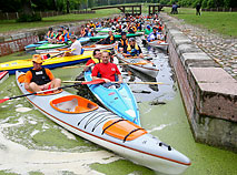 Kayaking along Augustow Canal