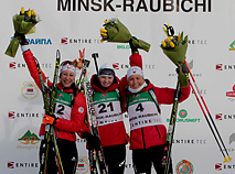 Darya Blashko of Belarus wins 6km Youth Women Sprint at IBU YJWC