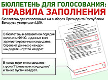 Бюллетень для голосования: правила заполнения
