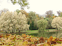 涅斯维日公园的秋天