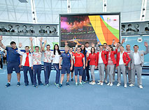 2016年6月27日，国家奥林匹克委员会，白俄罗斯代表团的仪仗和运动服装的介绍会。