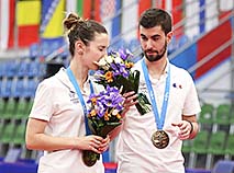 Тристан Флоре и Лаура Гаснье (Франция) завоевали бронзу по настольному теннису в миксте на II Европейских играх
