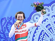 Belarus’ cyclist Tatsiana Sharakova wins Women’s Individual Pursuit at 2nd European Games